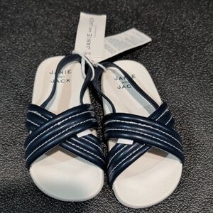 Kids Janie And Jack Blue Sandals Size 8